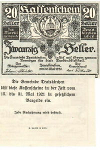 Austria 1921 UNC 20 Heller - Traiskirchen