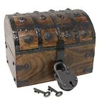 Nautical Cove Pirate Treasure Chest with Iron Lock and Skeleton Key - Wood Box