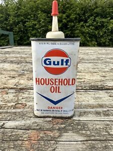 New ListingVintage Gulf Household Metal Oil Can 4 oz.