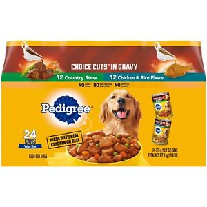 Pedigree Choice Cuts Gravy Wet Dog Food Variety Pack, 13.2 oz Cans (24 Pack)
