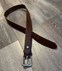 Polo Ralph Lauren Leather Belt 34 Dark Brown