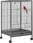 30 Inch Height Wrought Iron Bird Cage with Rolling Stand