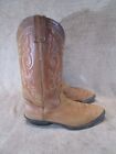 Double H Brown Leather Cowboy Western Boots Men's Size 11 D Rodeo Ranch