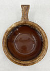 Vintage Hull Brown Drip Soup Chili Bowl With Handle Oven Proof