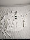 Poncho Outdoors UPF 50 Button Up Shirt Mens Size Large Fishing Stretch White NWT