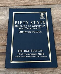 1999-2009 P & D 50 State Quarter Complete Set (Whitman Album) With US Territory