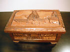 Hand carved wood box German, Jewlery box, Trinket box