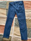 AG the tellis in bon voyage blue sueded sateen stretch pants 34 x 34 men NEW