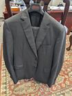 Brioni Wool Charcoal Gray Flat Front 2 Btn Suit 44R 160s 38x29 Recent Excellent
