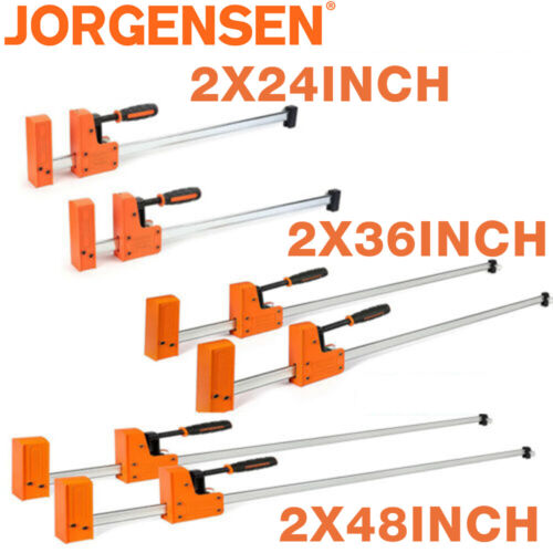 JORGENSEN 48''/24''/36''Bar Clamps 90° Cabinet Master Parallel Jaw Bar Clamp Set
