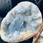 1.33LB Natural Beautiful Blue Celestite Crystal Geode Cave Mineral Specimen