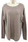 Magaschoni Cashmere Blend Long Sleeve Taupe Sweater Size XL