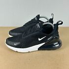 Nike Air Max 270 Athletic Shoes Womens 9 Black White Low Lace Up