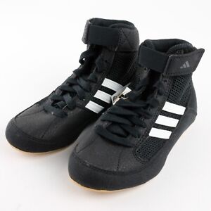 Adidas HVC 2 Kid's Wrestling Shoes Size 10K, Color Black/ White
