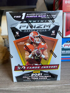 🏈 2021 PRIZM DRAFT FOOTBALL SEALED NEW BLASTER BOX TLAW FIELDS CHASE PARSONS 🔥