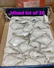 Mixed Lot 20 Clear French Pendalogue Crystal Prism  Chandelier