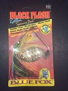 Blue Fox Black Flash Rattlin Spinner Bait 1/2oz Chart Black 41-36-512