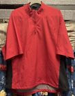 Vintage Nike Golf Windbreaker Pullover Rain Storm-Fit Short Sleeve Red Mens XL