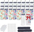 25 Pack Sublimation Tumblers 30 Oz Skinny Straight, Stainless Steel Sublimation