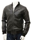 MA-1 Bomber Leather Jacket Real Sheepskin Leather  Rib Collar and Cuffs