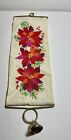 The Creative Circle Poinsettia Bell Pull Counted Cross Stitch 2163 Finished 10”