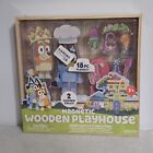 Bluey Magnetic Wooden Playhouse 18 Piece Playset NEW