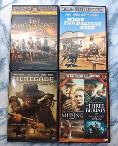 Lot of 4 Classic Western DVDs: Brynner, McQueen, Jones, Cassel, Blanchett