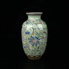 Chinese old porcelain green enamel color white gourd bottle vase