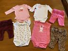 Baby Girl Clothes Lot Bodysuits Long & Short Sleeve And Pants 0-3 Months VGC