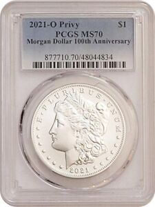 2021 O Morgan Silver Dollar coin New Orleans Mint PCGS MS70 SKU 1