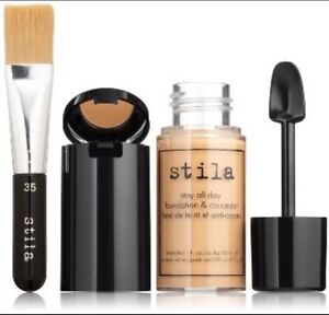 Stila Stay All Day Liquid Foundation Concealer & Brush Kit #8 Honey