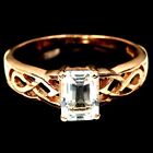 NATURAL AAA WHITE TOPAZ STERLING 925 SILVER SOLITAIRE RING SIZE 6.25
