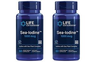 2 x Life Extension Sea-Iodine 1000 mcg Kelp Thyroid Hormone Metabolism   11-2025