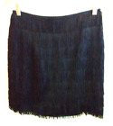 Donna Karan DKNY Black Skirt Layered Fringe Vintage Size 12