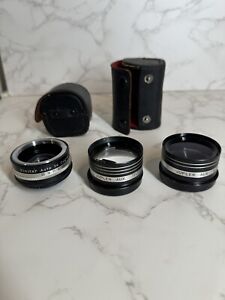 RARE VTG Camera Lens Lot 3: Juplen Japan Wide Angle & Telephoto & Vivitar w Case