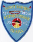 USMC 1st Marines Recon Scout Snipers Vietnam Patch AA