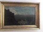  Mount Desert Island antique original framed oil painting 