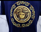 Rare Vtg Versace Medusa Joy Division Navy T-Shirt Size L Italian