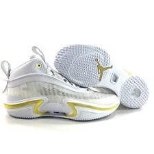 Nike Air Jordan XXXVI 36 Glory White Metallic Gold Black DJ4482-100 Men's 10.5