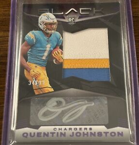 New ListingQuentin Johnston 2023 Panini Black #220 Rookie Patch Auto RPA RC #/99 Chargers