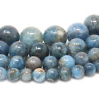 Blue Apatite Beads Gemstone Round Loose 6mm 8mm 10mm 12mm 15.5