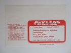 1985 Payless Car Rental Discount Card Railway Employees Activities Association