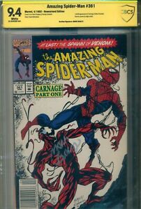 Amazing Spider-Man #361 CBCS SS 9.4  MARK BAGLEY -NEWSSTAND 1st CARNAGE not CGC