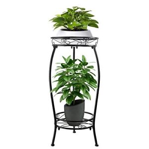Metal Plant Stand Indoor Outdoor, 2 Tier 27.1'' Tall Plant Stands, Flower Pot...