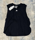 adidas 294247 Women's Cotton-Touch Sport Tank Top, Size XL, Black/White, NEW