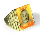 I'm Curly - The Three Stooges Gold Gumball Vending Flicker Ring (Circa 1960's)