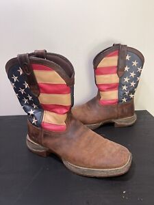 Durango Rebel Patriotic Pull-On Western Flag Men's Boots - Size 12