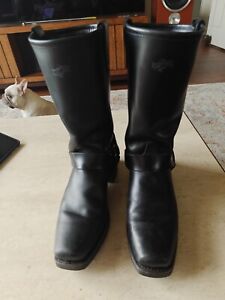 PRICE REDUCTION!!! Schott Engineer Boots Black 9.5d $300 New Made In The USA