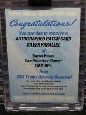 2021 Topps Dynasty Buster Posey Auto Patch Card Silver Parallel #/5 Giants B723