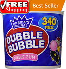 Dubble Bubble Chewing Gum Tub 340 Ct Individually Wrapped Bucket Double 53.9 Oz